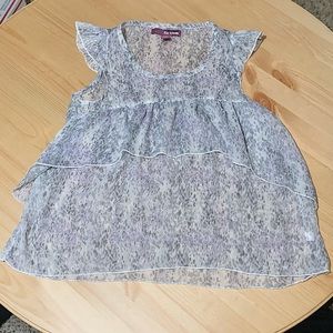 (💗 3 for $7) Lavender lilac sheer sleeveless blouse